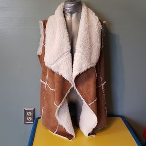 Faux swede vest